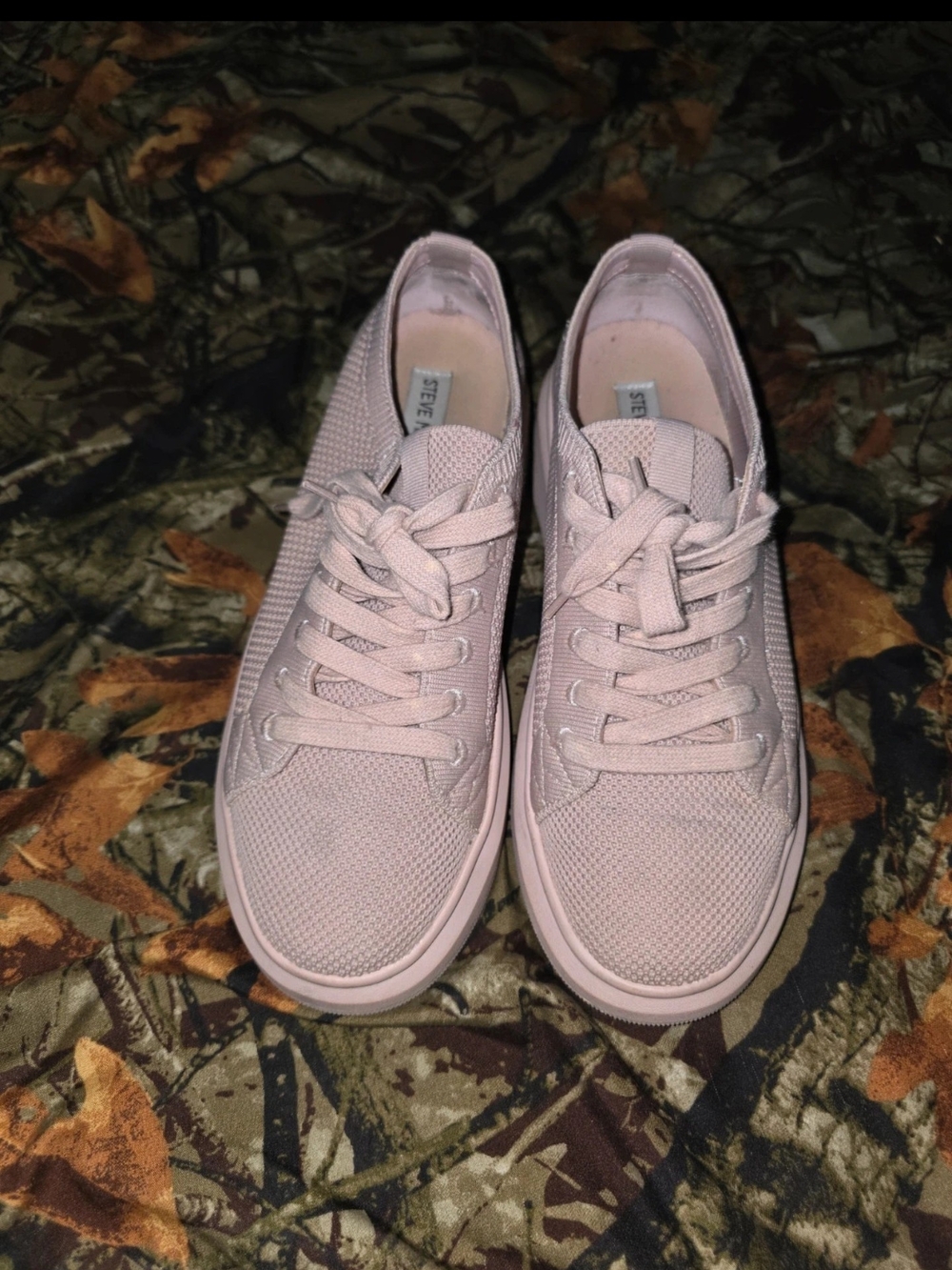 Steve Madden Pink Mesh Low-Top Sneakers